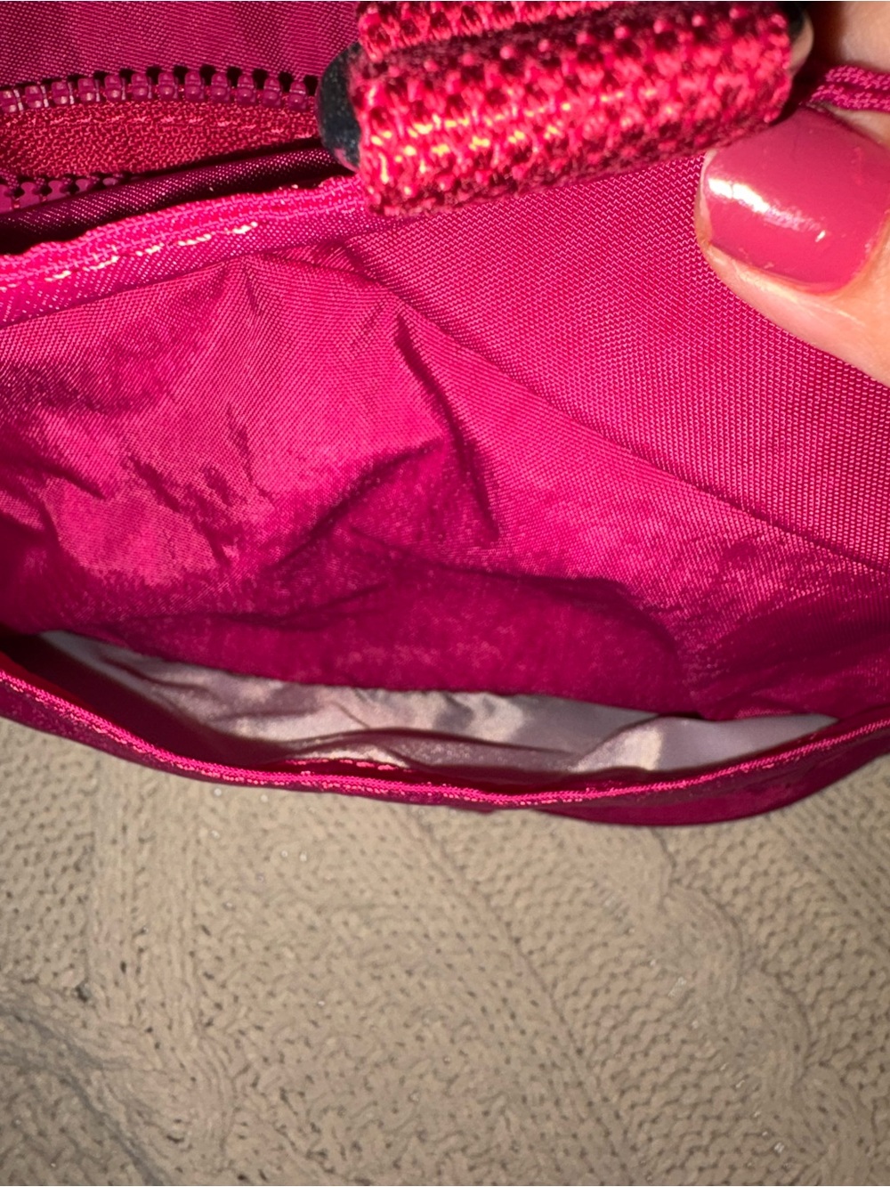 Kipling Raspberry Pink Small Flap Backpack with Monkey Keychain - Picture 7 of 9